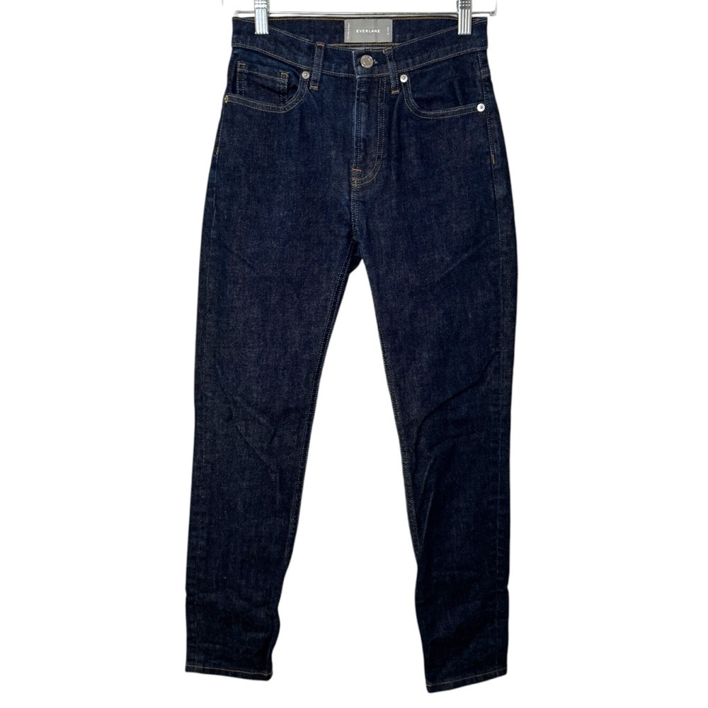 Everlane Ankle dark wash denim jeans women’s size 25 like new condition mid rise
